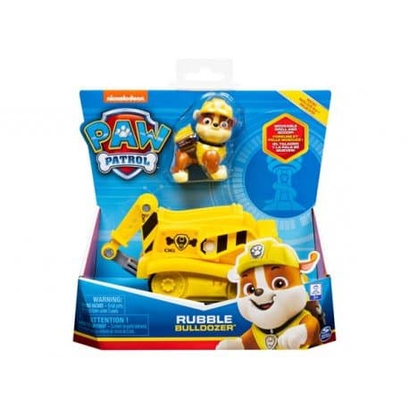 Paw Patrol Hahmo ajoneuvon kanssa Rubble Bulldozer