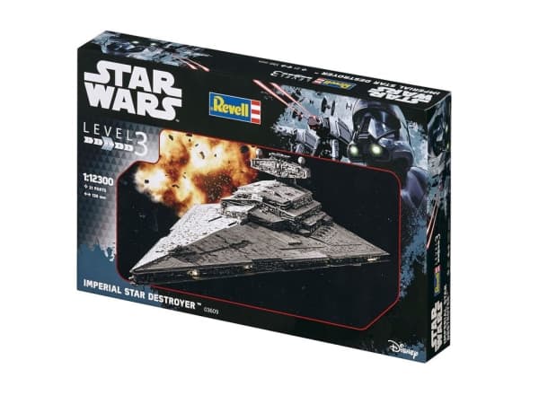 Revell Modellbausatz Star Wars Imperial Star Destroyer im Maßstab 1:12300, Level 3, originalgetreue Nachbildung mit vielen Details, einfaches Kleben