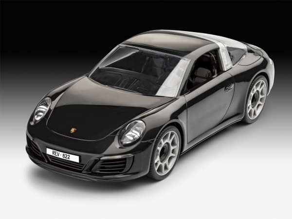 Revell Porsche 911 Targa 4S, Svart, Gjennomsiktig, Bil, 49 stykker, 1:20, Batteri, LR4