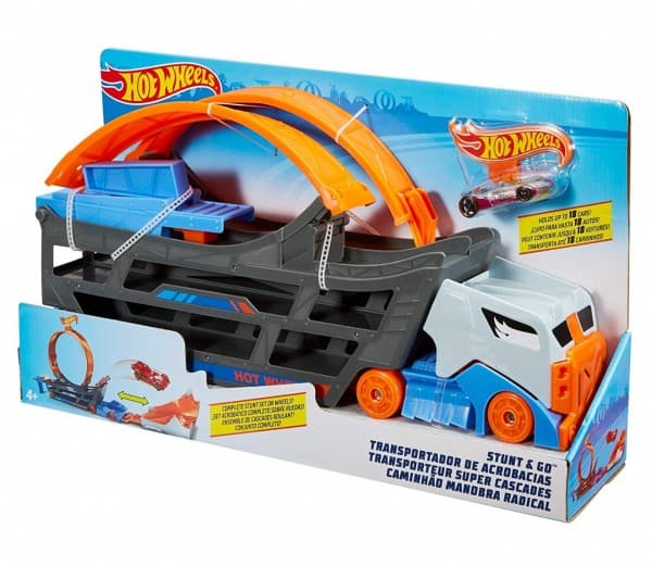 Hot Wheels Stunt N Go Transportation & Trackset, Toy Vehicle