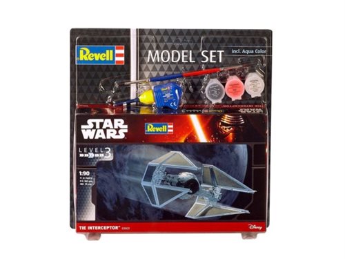 Bild av Revell Model Set TIE Interceptor, 1:90, Monteringssats, Rymdflygplan, TIE Interceptor, Star Wars, Avancerade