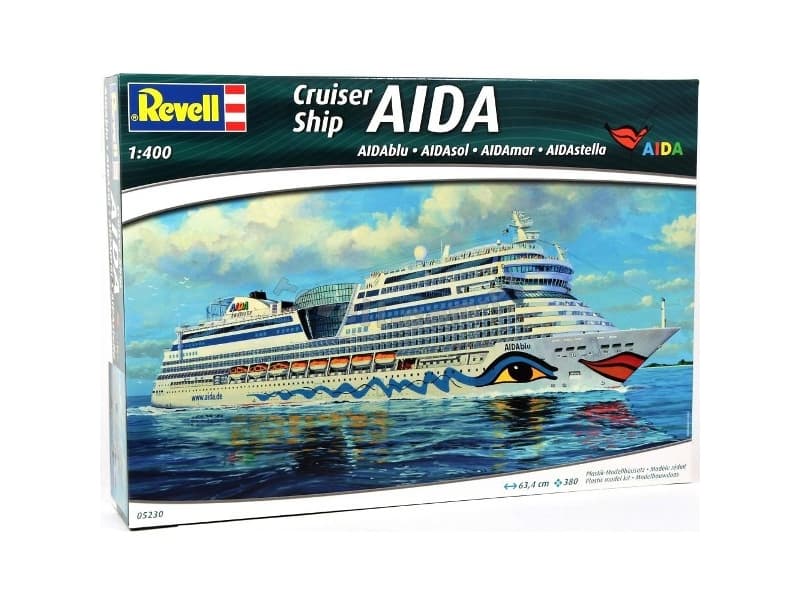 Revell AIDAblu, 1:400, Passagerarfartyg, Monteringssats, AIDA, Alla, Plast