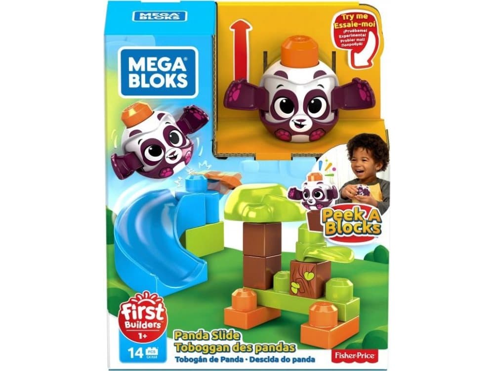 Mega Bloks Klocki A kuku Zjezdzalnia + Panda
