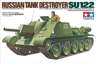Tamiya Mode plastic. Russian SU-122 self-propelled gun