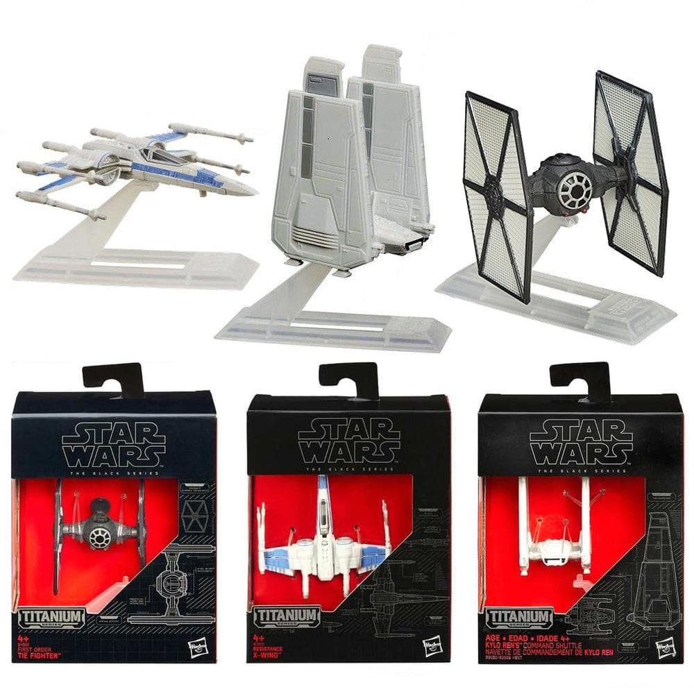 3-Pack Star Wars The Black Series Titanium Metall Rumskibe No.02/03/13