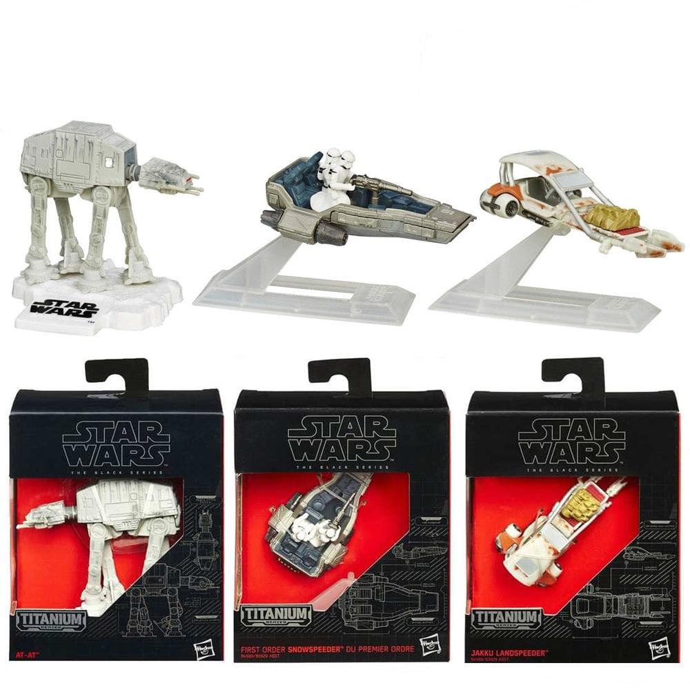 3-Pack Star Wars The Black Series Titanium Metall Rumskibe No.11/18/19