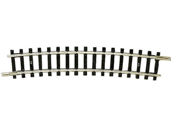 22225 N Fleischmann-skena (utan ballast) Kurvigt spår 15 ° 329 mm