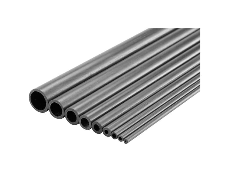 Karbon Rør (Ø x L) 7 mm x 1000 mm Indvendig diameter: 5 mm 1 stk