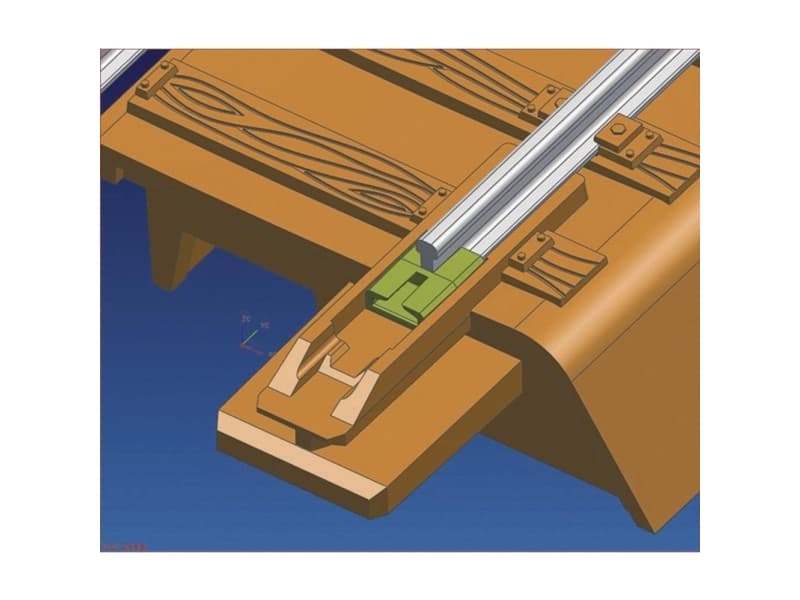 61192 H0 Roco geoLINE (med ballast) Skinnesamleled, Isoleret