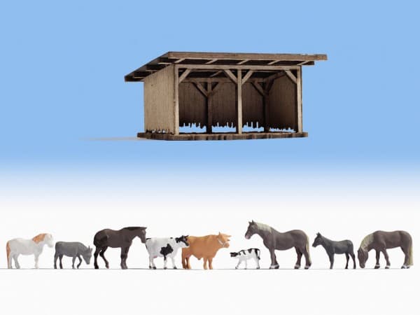 NOCH Cattle Shelter, Figurer, NOCH, 10 styck, Multifärg, TT (1:120), 60 g