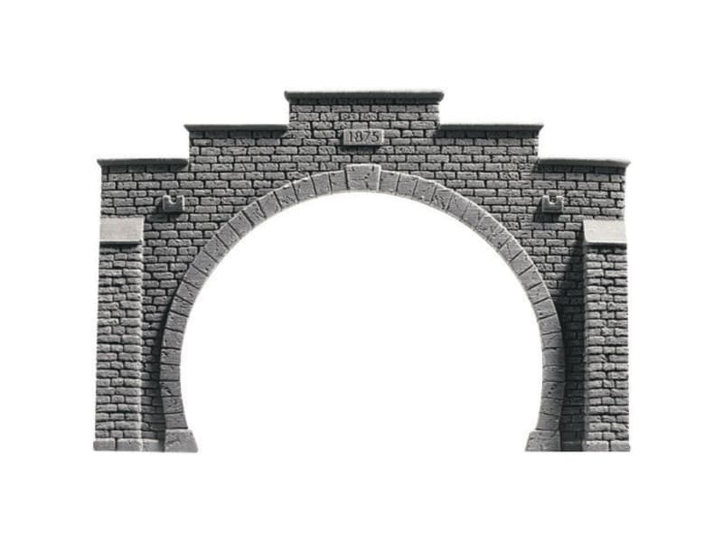 NOCH 34842 PROFI plus N Tunnel-Portal Tosporet Hårdt skum-færdigmodel, Umalet