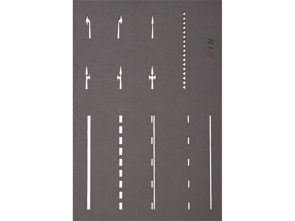 NOCH Street Marking Templates, NOCH, 5 styck, Grå, N (1:160), 50 g