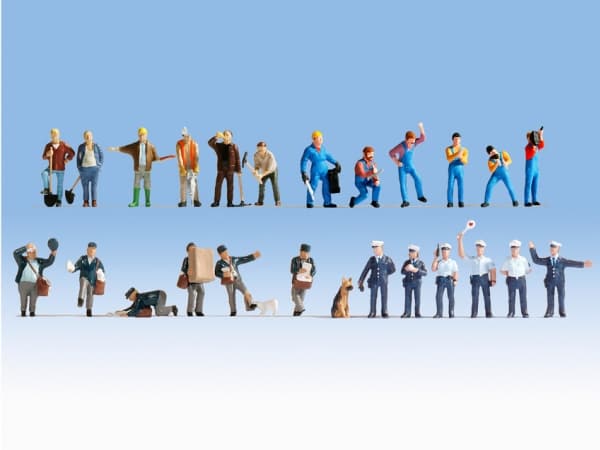 NOCH 16109, Figures, Alle merker, 24 stykker, Flerfarget, HO (1:87)