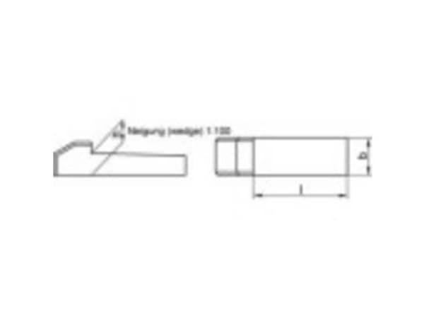 TOOLCRAFT Teräs C45K Nokkakiila (Ø x L) 14 mm x 70 mm 10 kpl