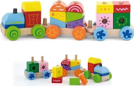 Viga Viga 50534 Wooden train with blocks