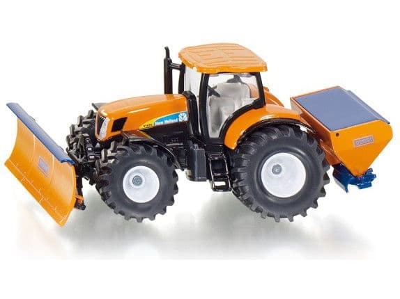 Tractor w/ploughing plate & salt spreader