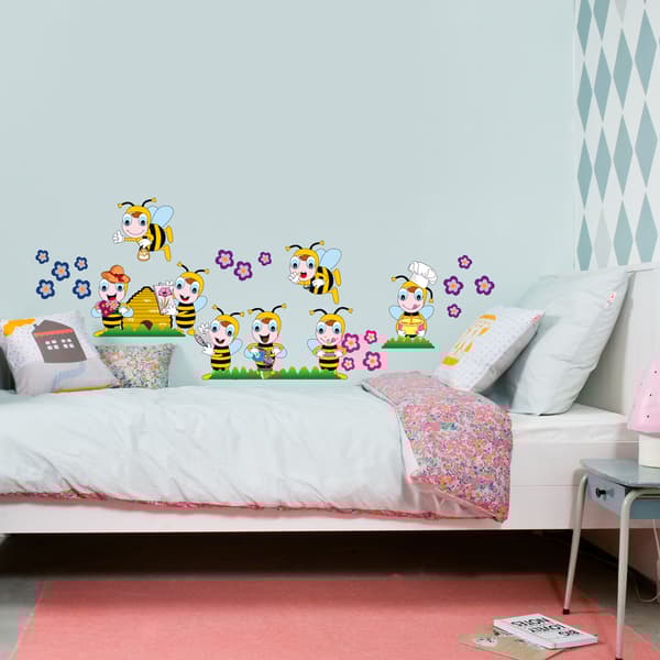 Väggdekor Snälla Bin, wallstickers