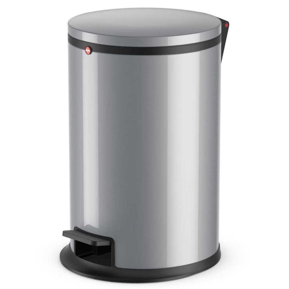 Hailo pedalspand Pure str. M 12 l sølvfarvet 0517-020