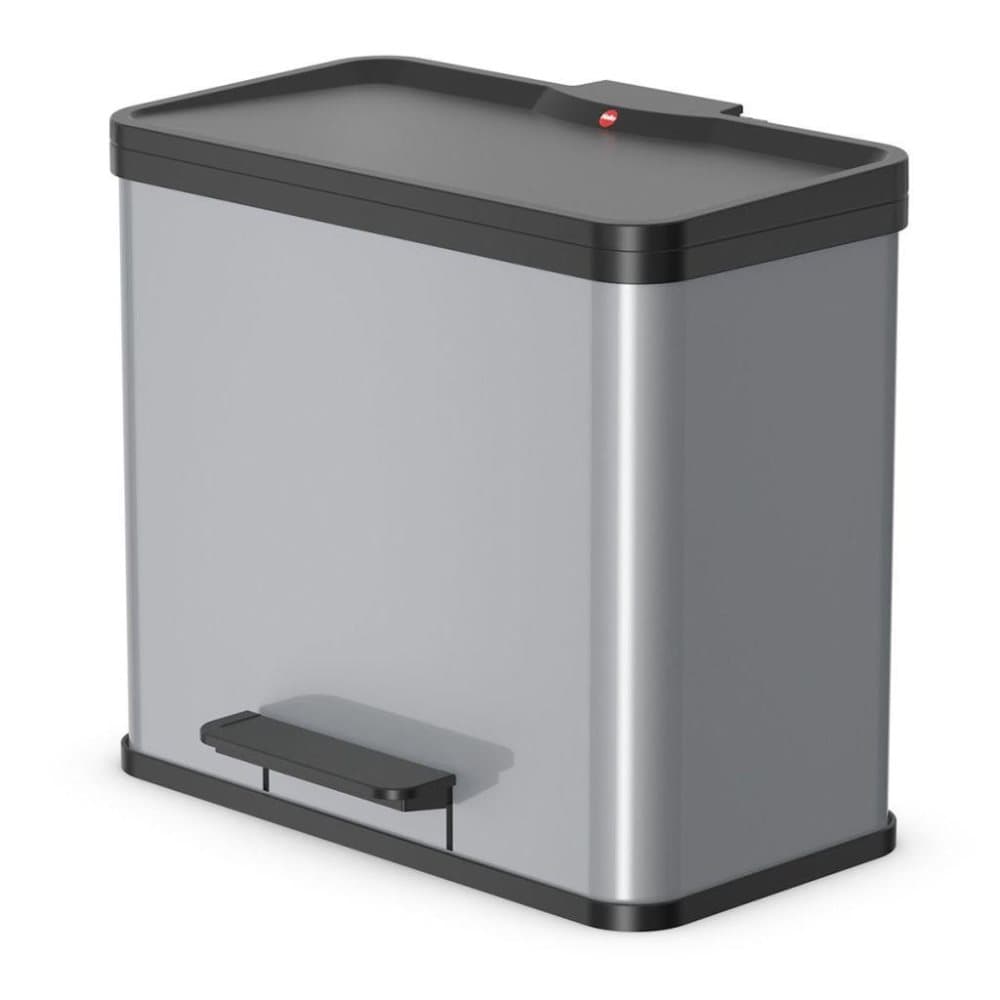 Hailo pedalspand Oko Duo Plus str. L 17 l + 9 l sølvfarvet 0630-220