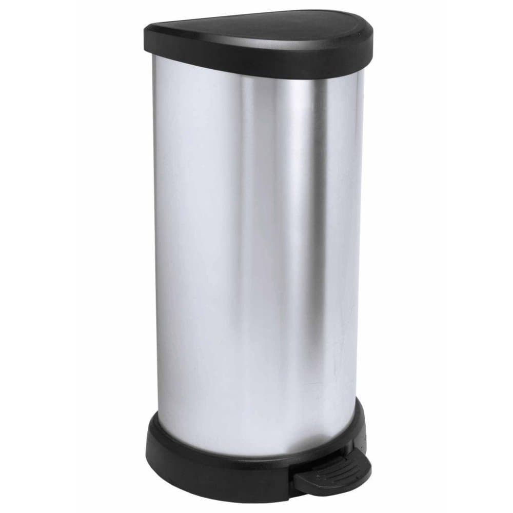Curver pedalspand Deco 40 l sølvfarvet 240637