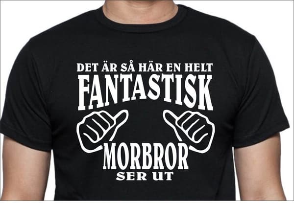 Svart T-shirt Det är så här en helt fantastisk Morbror ser ut L