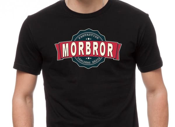 T-shirt med Morbror vintage stil färg tryck