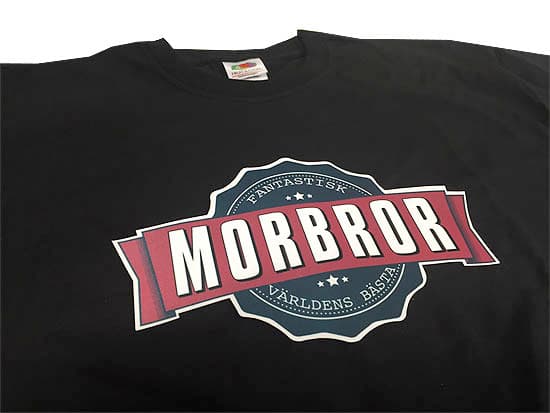 T-shirt med Morbror vintage stil färg tryck