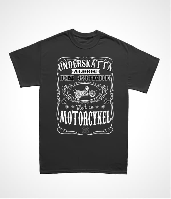 Motorcykel T-shirt - Underskatta aldrig en gubbe med..