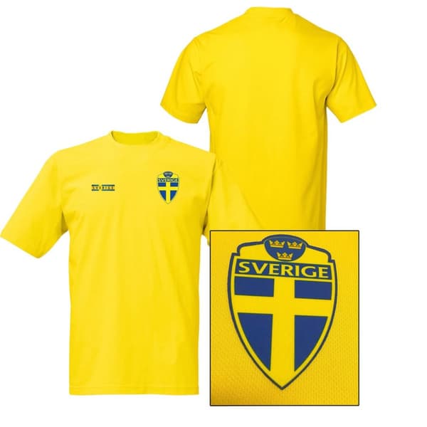 Sverige stil fotbollströja - Polyester tröja Large