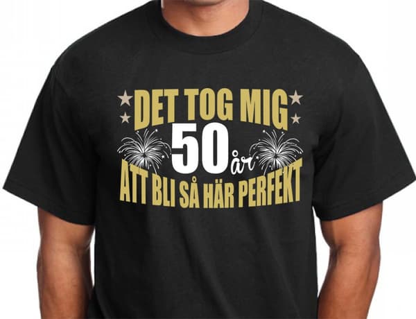 Födelsedag T-shirt - Det tog 50 år att bli perfekt L