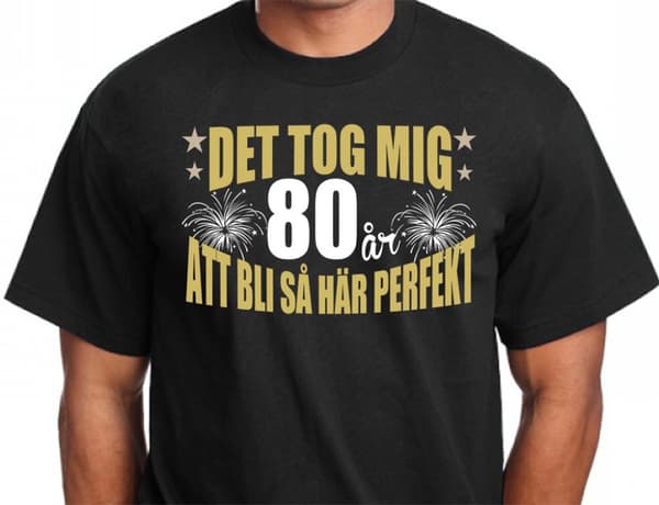 Födelsedag T-shirt - Det tog 80 år att bli perfekt XXL