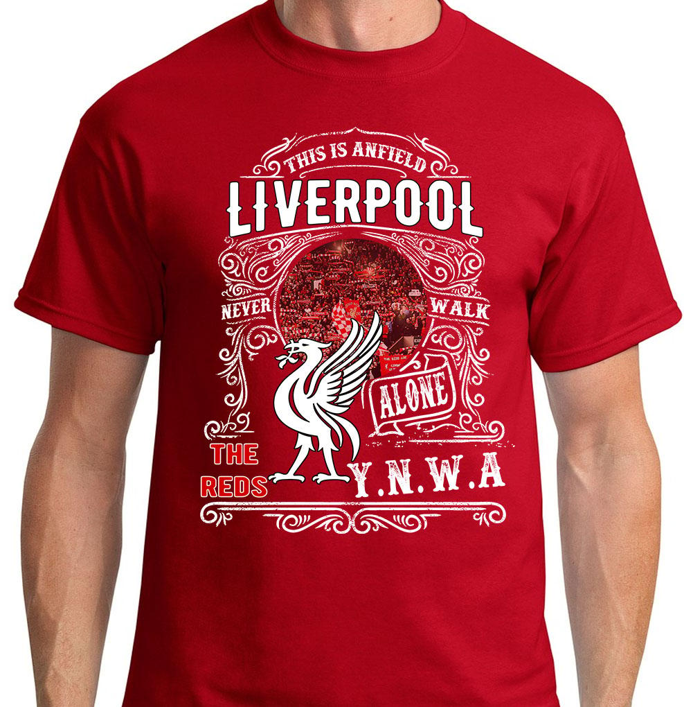 Liverpool vintage stil t-shirt - YNWA XL