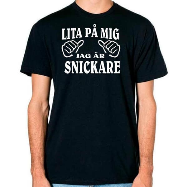 Yrkes Snickare T-shirt  - Lita på mig jag är Snickare Svart M