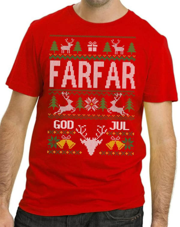 Farfar Jul T-shirt - Christmas jumper stil jultröja XXL