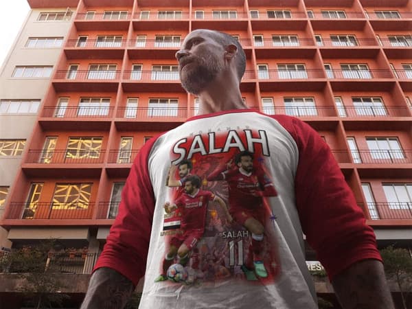 Långarmad Mo Salah Liverpool stil t-shirt tröja