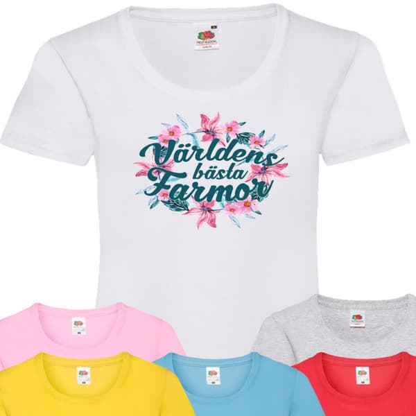 Farmor Blom t-shirt - flera färger - Blom