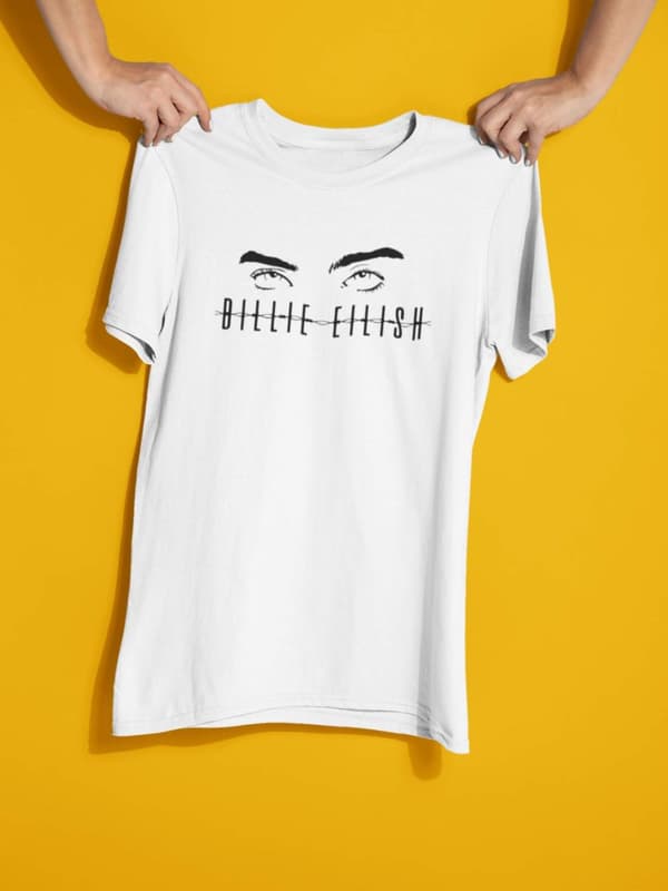 Barn vit T-shirt - Billie Eilish