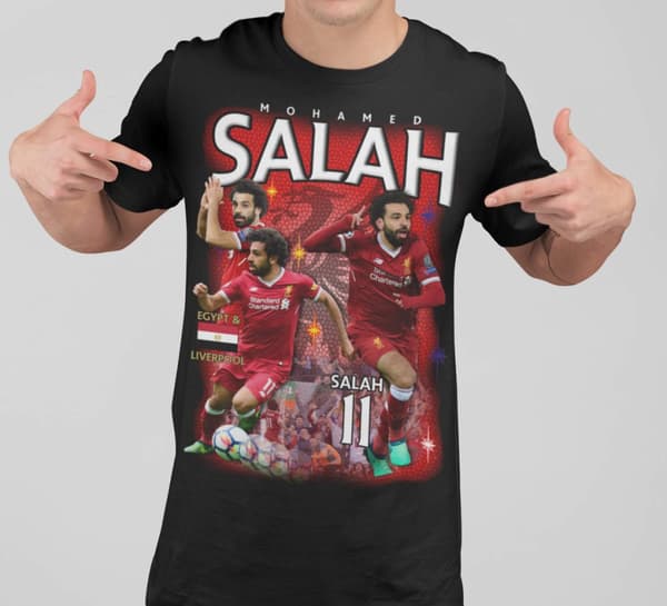 Salah - Liverpool svart t-shirt XL