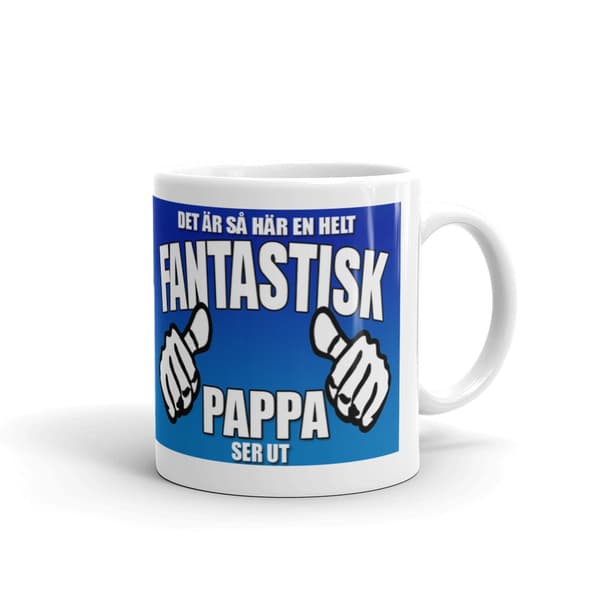 Pappa T-shirt & Mugg Paket - Hur en fantastisk Pappa ser ut