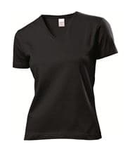 Stedman Classic V-Neck Women T-shirt Black