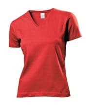 Stedman Classic V-Neck Women T-shirt Red