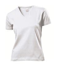 Stedman Classic V-Neck Women T-shirt White