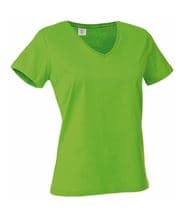 Stedman Classic V-Neck Women T-shirt Light green