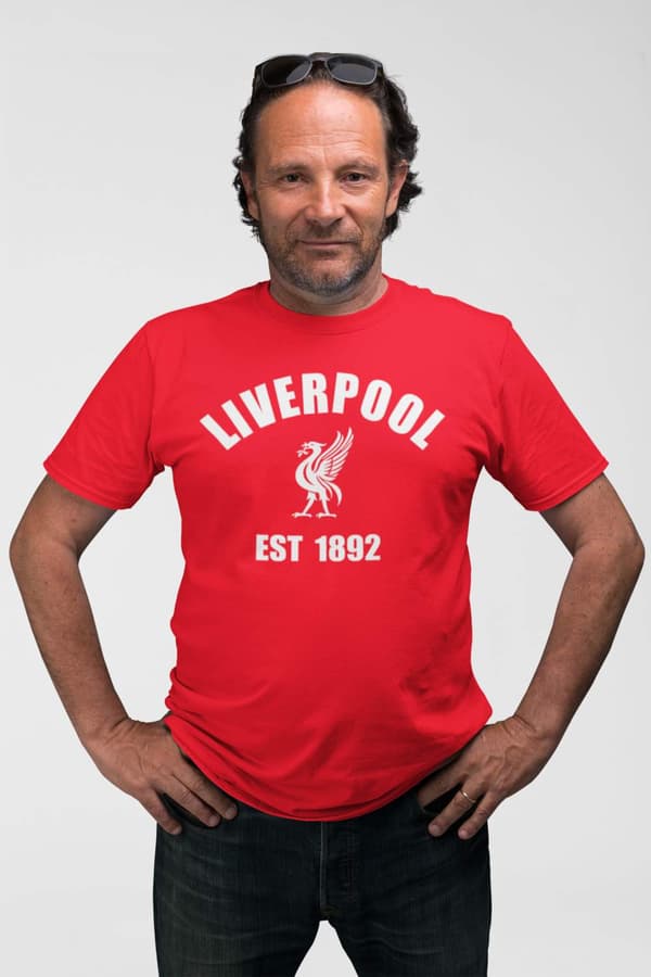 Liverpool 1892 stil röd t-shirt