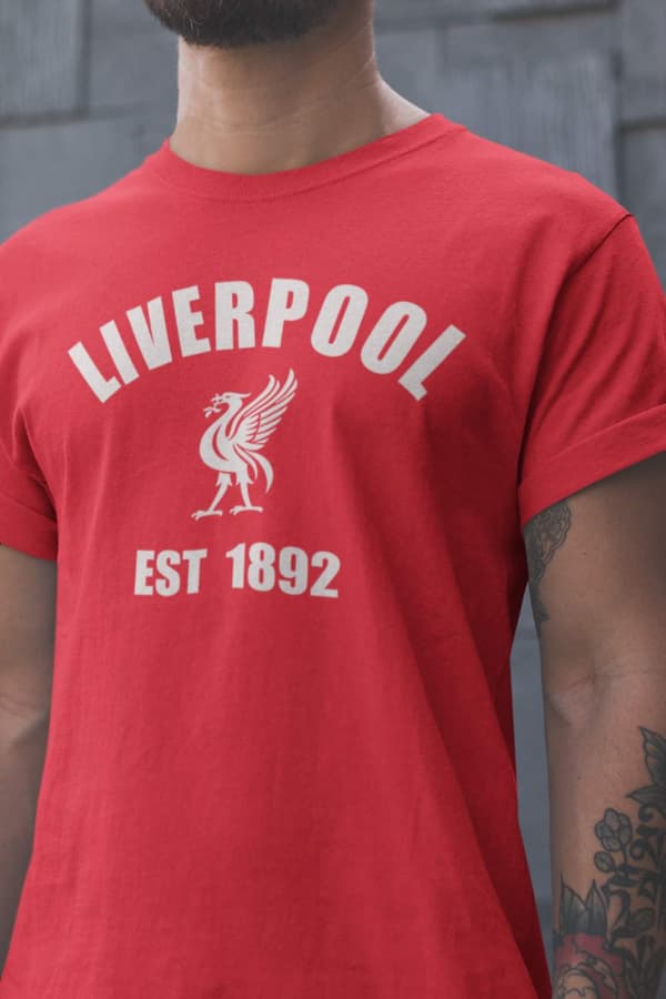 Liverpool 1892 stil röd t-shirt