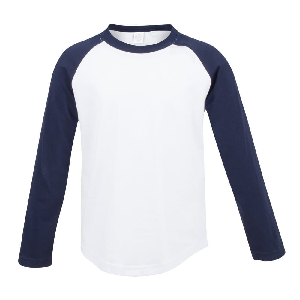 Skinni Minni Childrens/Kids Long Sleeve Baseball T-Shirt