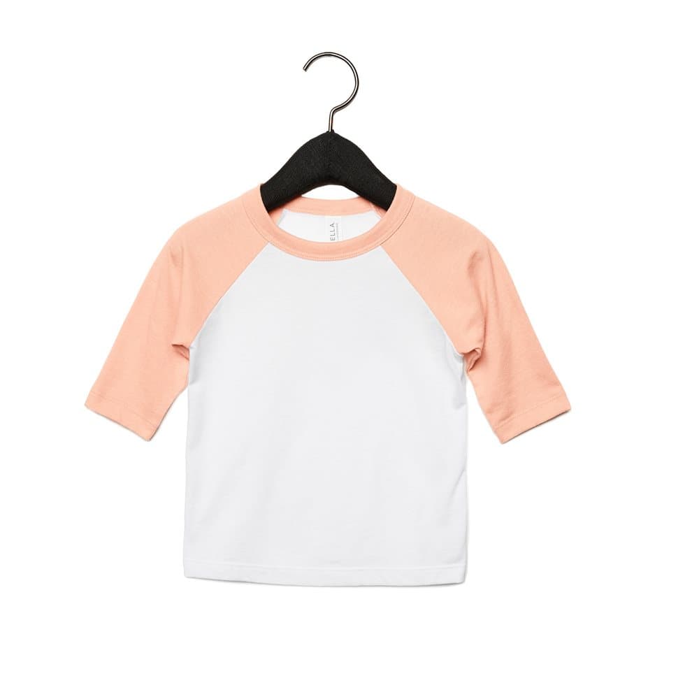 Bella + Canvas Youths 3/4 Sleeve Baseball T-Shirt