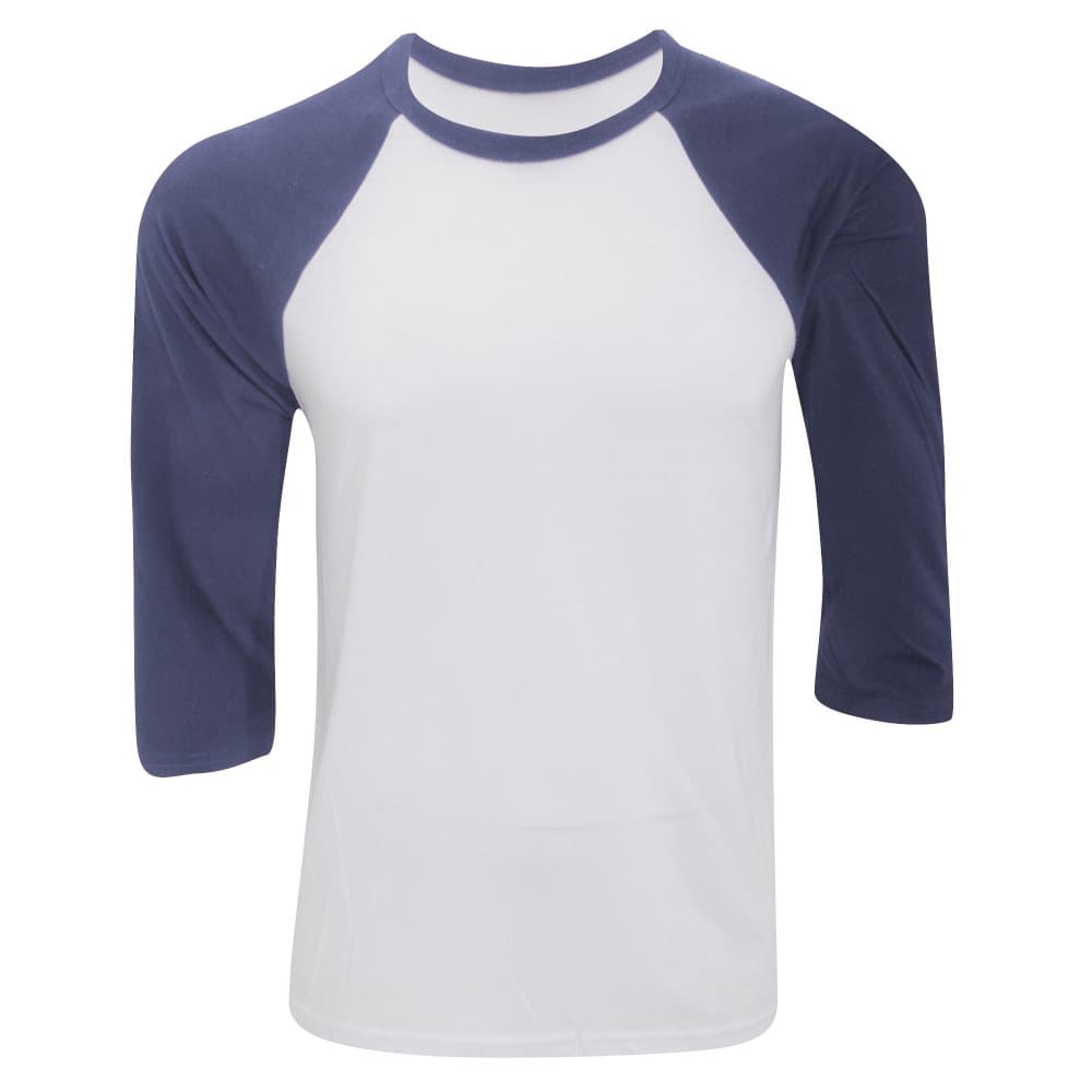 Canvas Herr 3/4 ärm baseball T-shirt