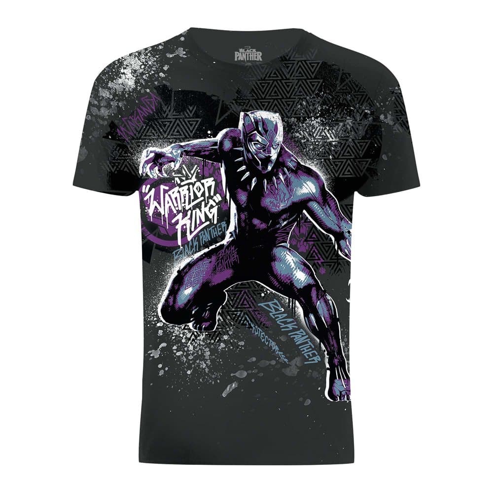 Marvel Black Panther Warrior King Graphic Sublimation T-Shirt