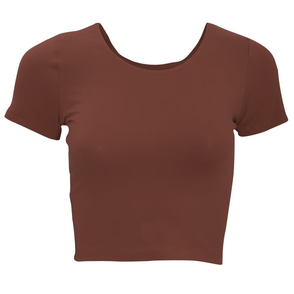 American Apparel Womens/Ladies Plain Cropped Short Sleeve T-Shirt